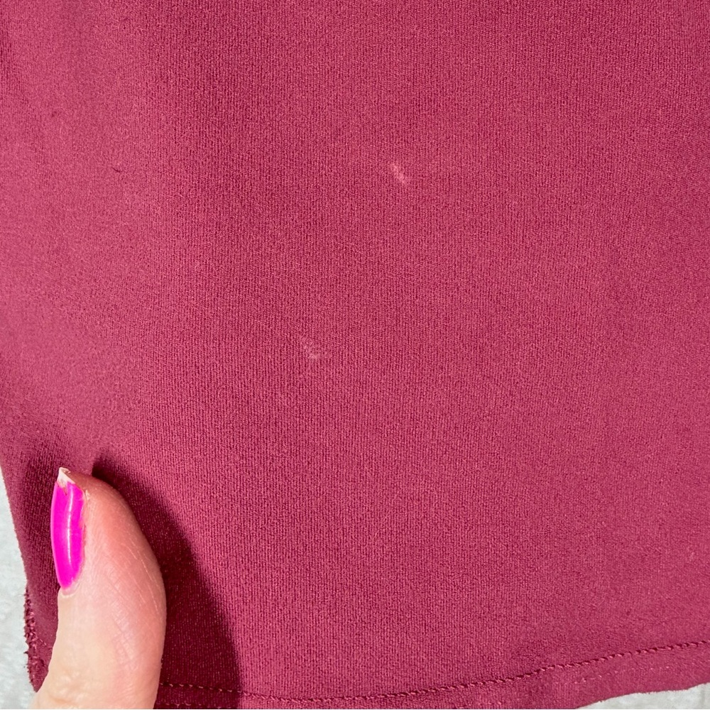 Athleta Dark‎ Pink High Neck Mesh Racerback Long Lined Sports Bra - Picture 4 of 5